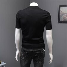 2021秋冬新款男士打底羊毛短袖毛衣QT7118031P75假模延续，男装针织衫/毛衣，钱塘6066（原711）