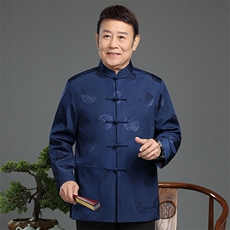 春季新款中青年唐装男长袖老年夹克外套爸爸装外套YDJ337-P110，男装夹克，星座1105-3