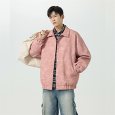 脏脏皮衣外套男装秋季工装夹克潮牌机车服复古PU皮上衣JK8806P70，男装皮衣，星座311B-1