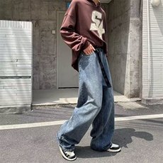 牛仔裤男秋季潮大码休闲裤子高街N5034P43，男装牛仔裤，星座1116-2