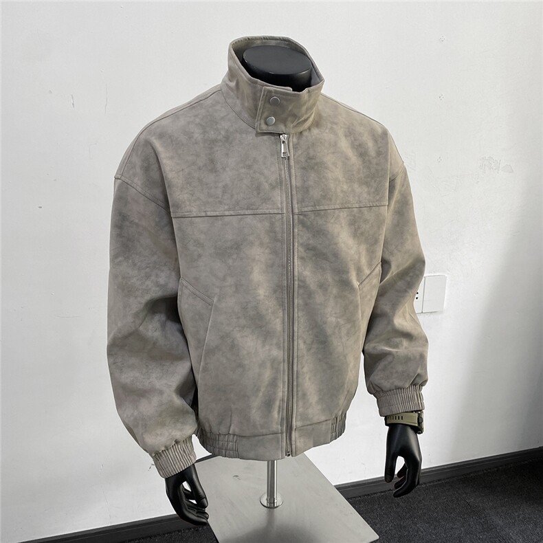 美式高阶秋冬PU棒球服夹克痞帅百搭情侣外套J562506TP70,男装夹克,电商A247