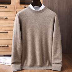 2025年秋季新款百搭一线橙伊基础圆领，男装针织衫/毛衣，榆莲羊绒