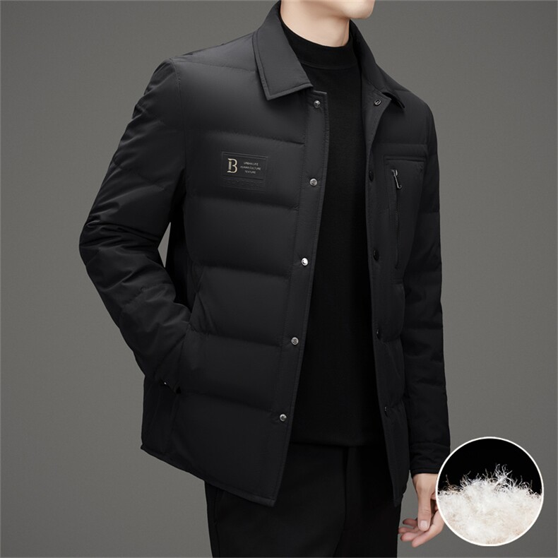 现货新标90绒中青年轻薄羽绒服外套男士秋冬时尚羽绒服夹克图片