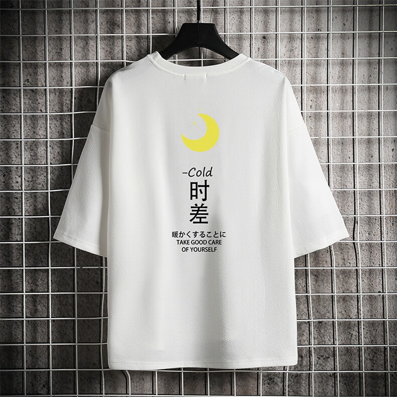 Q11047-P30春夏季七分袖t恤男大码五分袖男短袖中袖,男装T恤,电商A040A