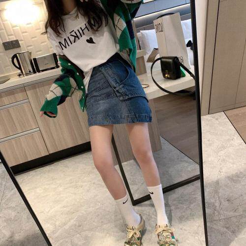 不规则牛仔半裙，女装半身裙，XTZ style