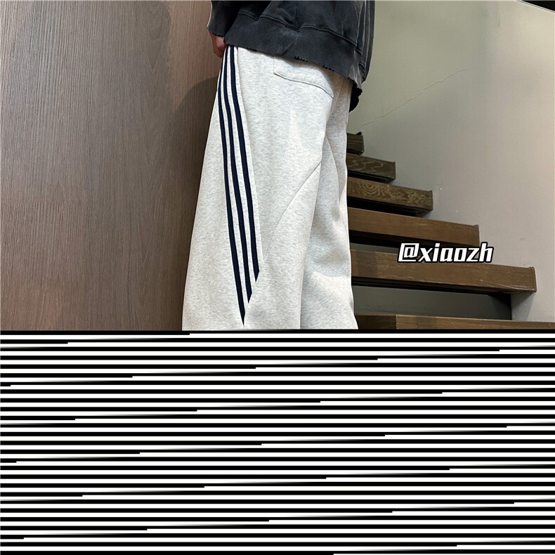XZ616秋冬重磅加厚撞色织带拼接打褶休闲长裤TY1143P65控88,男装休闲裤,星座512A（原616）