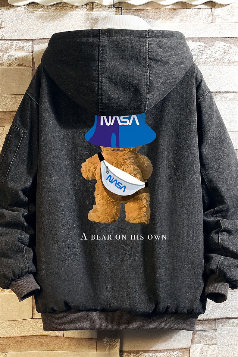 牛仔外套加厚加绒衣男羊羔毛服男砖墙NM53288-P140,男装棉衣,电商A040A