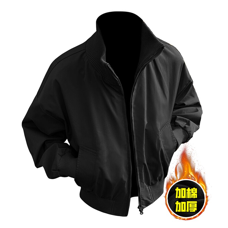 现货冬季美拉德立领飞行夹克廓形高街棒球服加棉加厚棉衣外套，男装夹克，电商A486-1