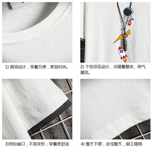 JT55165-P25 假两件短袖t恤男大码胖子半袖体恤半截袖 网格挂拍图片