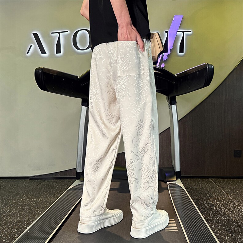 夏季新款风冰丝提花休闲裤子社会小伙店主风速干长裤2251-P58,男装休闲裤,星座313B-2(原星座309A-2)