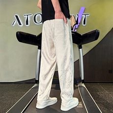 夏季新款风冰丝提花休闲裤子社会小伙店主风速干长裤2251-P58，男装休闲裤，星座313B-2(原星座309A-2)