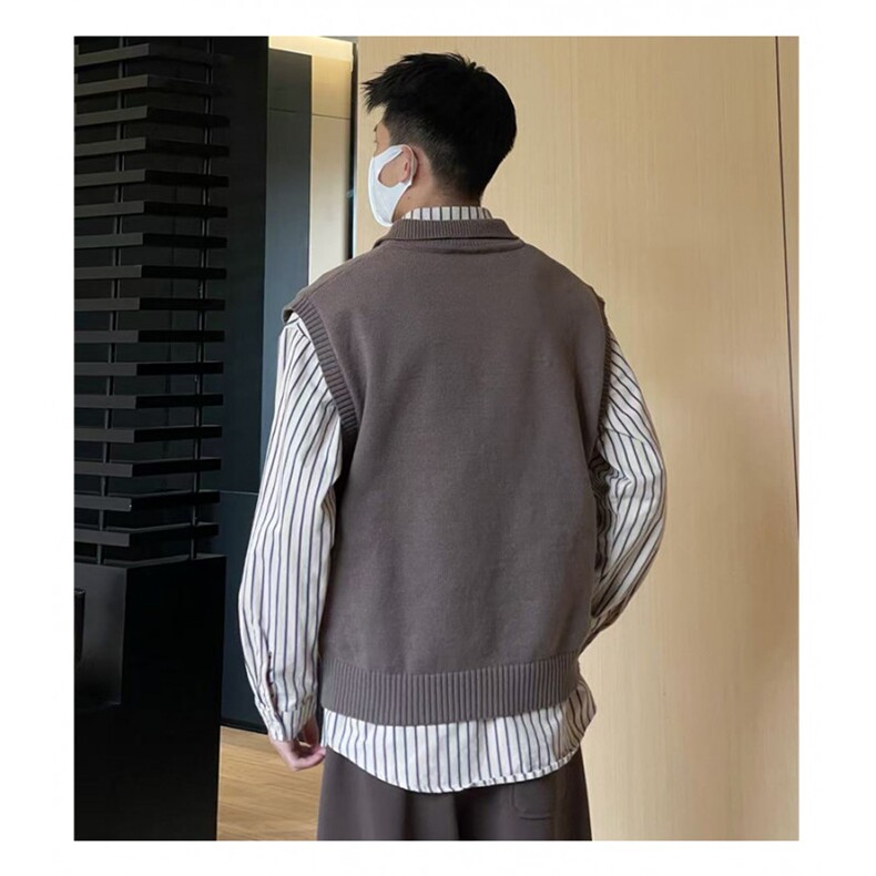 MM397-P45韩版宽松坎肩无袖毛衣背心针织打底衫马甲,男装背心/马甲,星座617A-2
