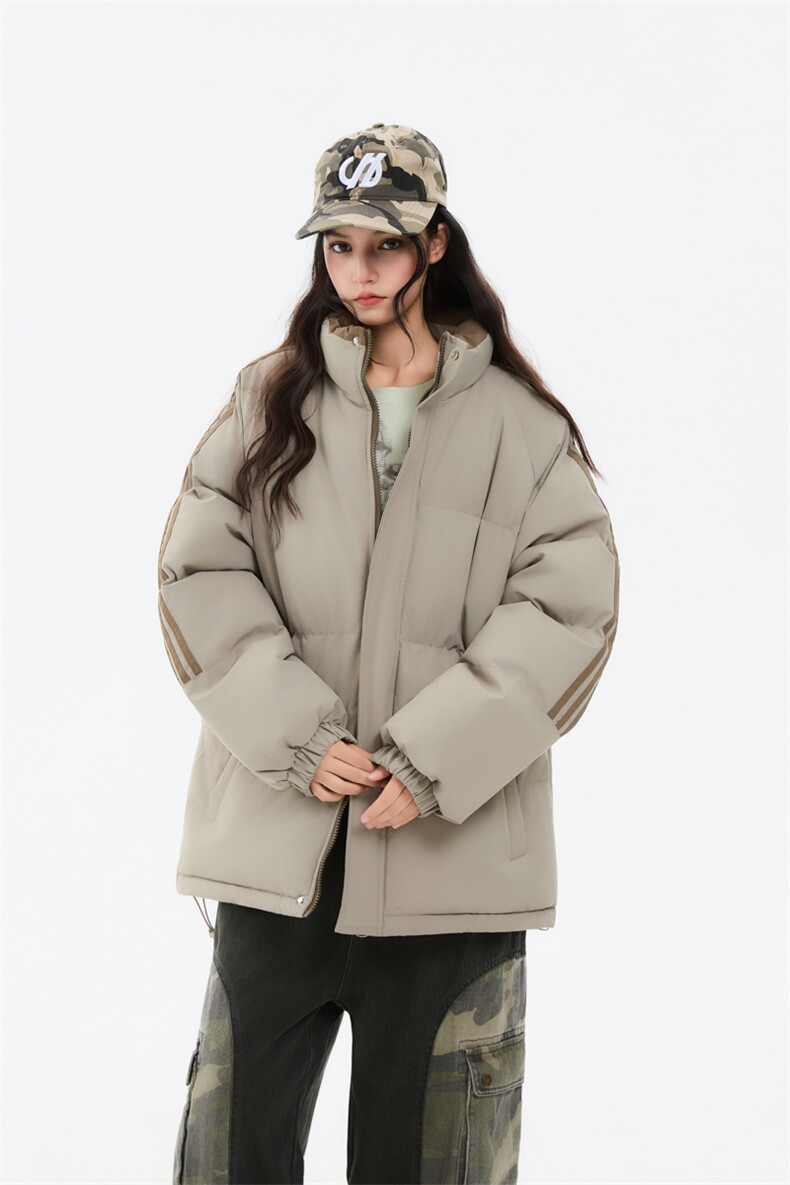！冬季条纹五防立领加绒加厚棉衣情侣撞色棉服外套MY7777-P68,男装棉衣,星座610B-1