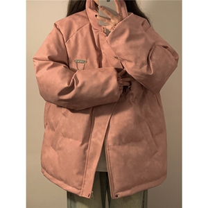 1中性立领PU皮复古做旧面料金属飞机扣款棉衣男MY77726P148控198图片