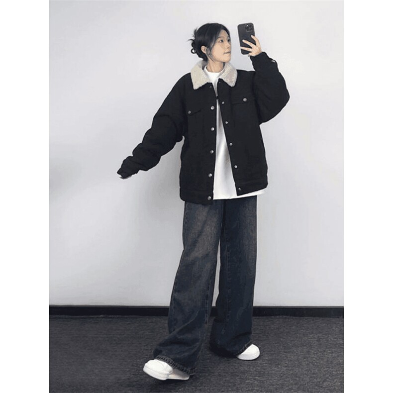 现货加绒牛仔棉服男冬季棉衣外套羊羔绒翻领夹克毛领MY1089-P110,男装夹克,星座1103-3