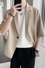 轻熟风~2025秋季中袖西服外套X801/P85，男装西服，电商B331