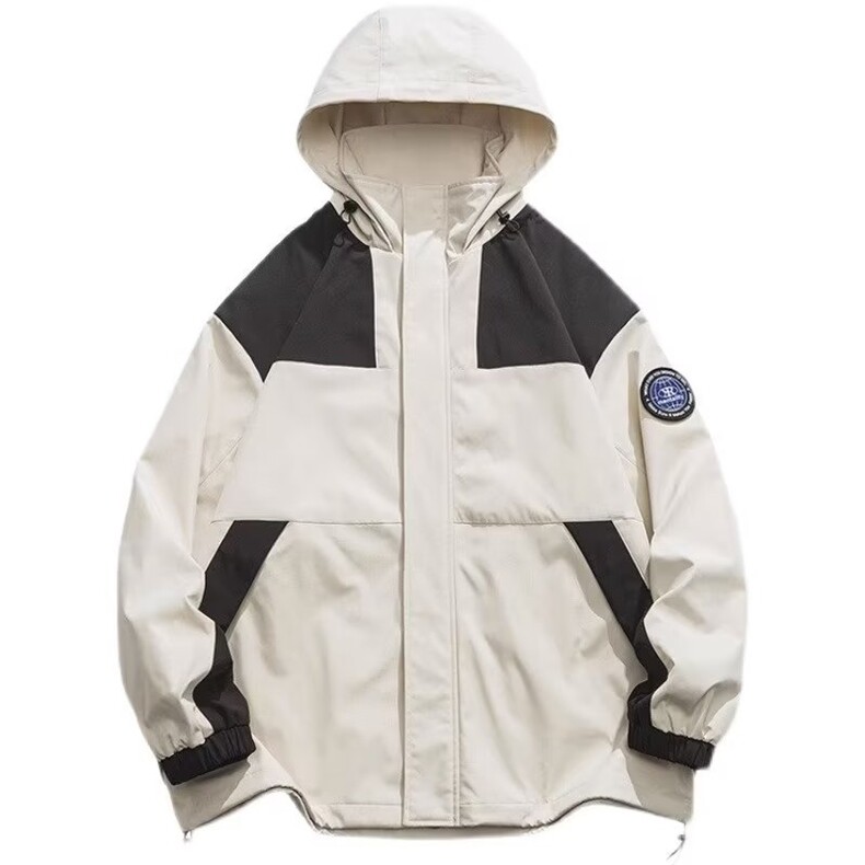 1506-1/JW50241/P61日系复古夹克男户外机能痞帅拼接连帽冲锋衣,男装夹克,星座1506-1