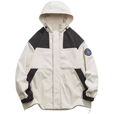 1506-1/JW50241/P61日系复古夹克男户外机能痞帅拼接连帽冲锋衣，男装夹克，星座1506-1