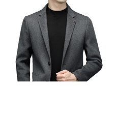 秋季男款轻奢高端大衣商务修身毛呢西服外套时尚人字纹双面呢西装，男装西服，电商B212（原钱塘6029）
