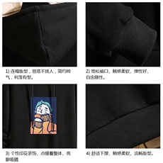 WY2042-P35加绒款-P40纯棉连帽卫衣男大码运动帽衫宽松薄砖墙，男装卫衣，电商A040A