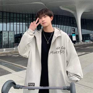 电商DSA028-JKA21L126  100聚酯 春季新款港风连帽夹克男图片