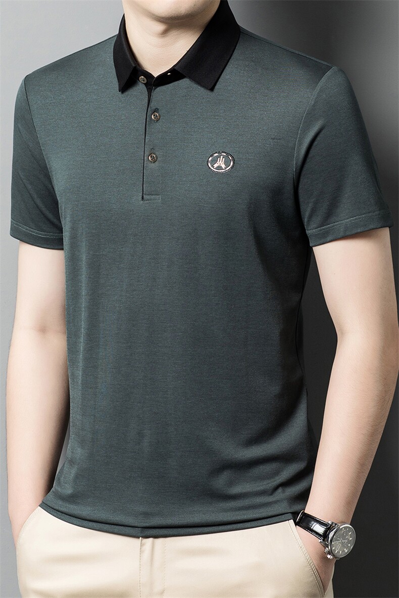 Y45651钱塘2020-2夏季新款男士时尚翻领短袖T恤宽松休闲上衣P57,男装T恤,钱塘207-2