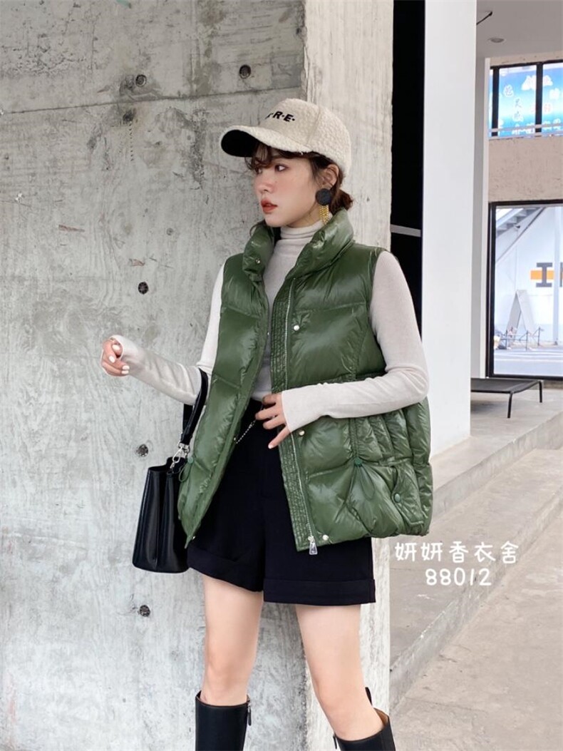 妍妍香衣舍88012立领抽绳马甲,女装马甲,香衣舍