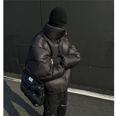 美式短款cleanfit十字星盔甲羽绒棉服面包服立领外套男H1032P128，男装棉衣，电商A341