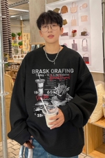 华夫格！华夫格上衣男圆领华夫格卫衣男大码长袖t恤男HY235-特P23，男装T恤，电商B367