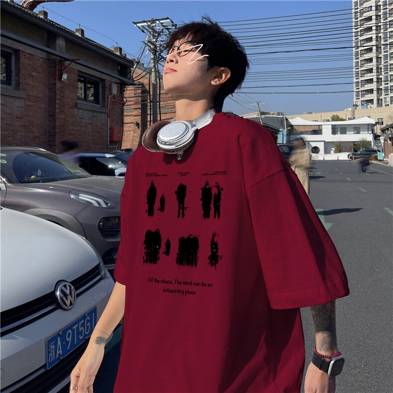 得物直播品质220克纯棉精梳美式印花T恤短袖dcm286-特批20控38图片