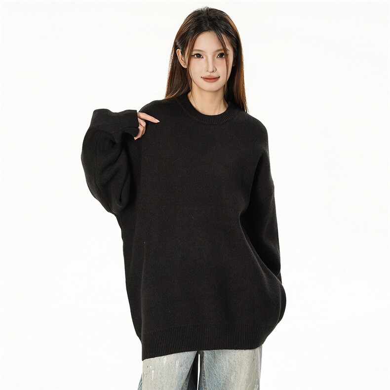 特批女模新款高品质安哥拉圆领宽松毛衣针织衫A268-M800特批35,男装针织衫/毛衣,电商A268