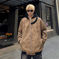 绗棉特批100控158178美式连帽机车棉服棉衣面包服外套男MY245，男装棉衣，电商B370
