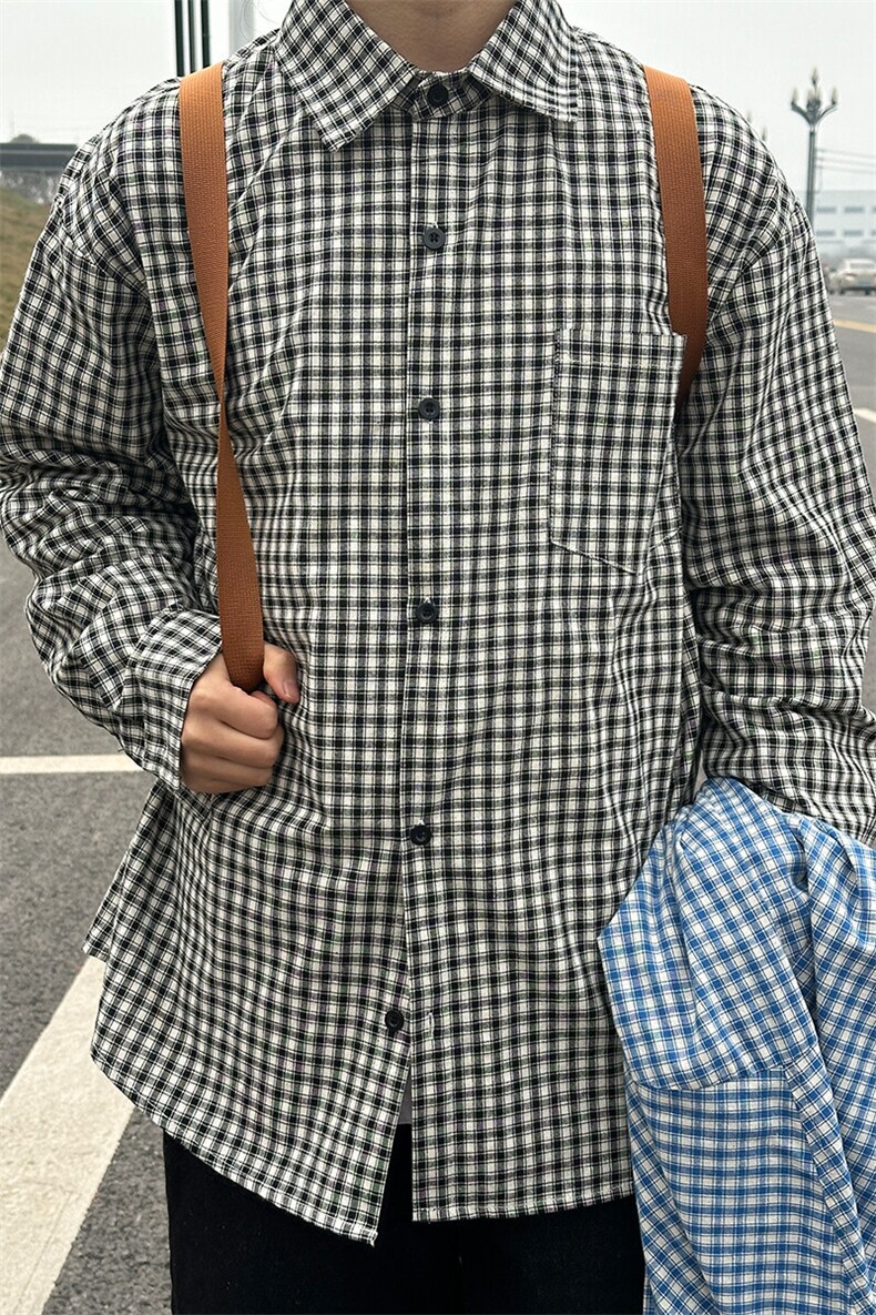 2026春夏新款千鸟格格子长袖衬衫高品质现货CS067-P40,男装衬衫,星座301C-5