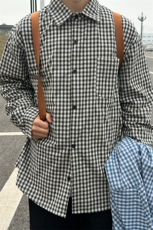 2026春夏新款千鸟格格子长袖衬衫高品质现货CS067-P40，男装衬衫，星座301C-5