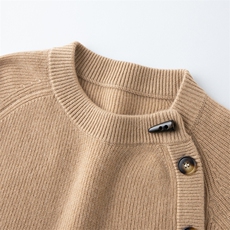 2025百搭简约斜扣开衫日常简约，女装针织衫/毛衣，兴泰羊绒