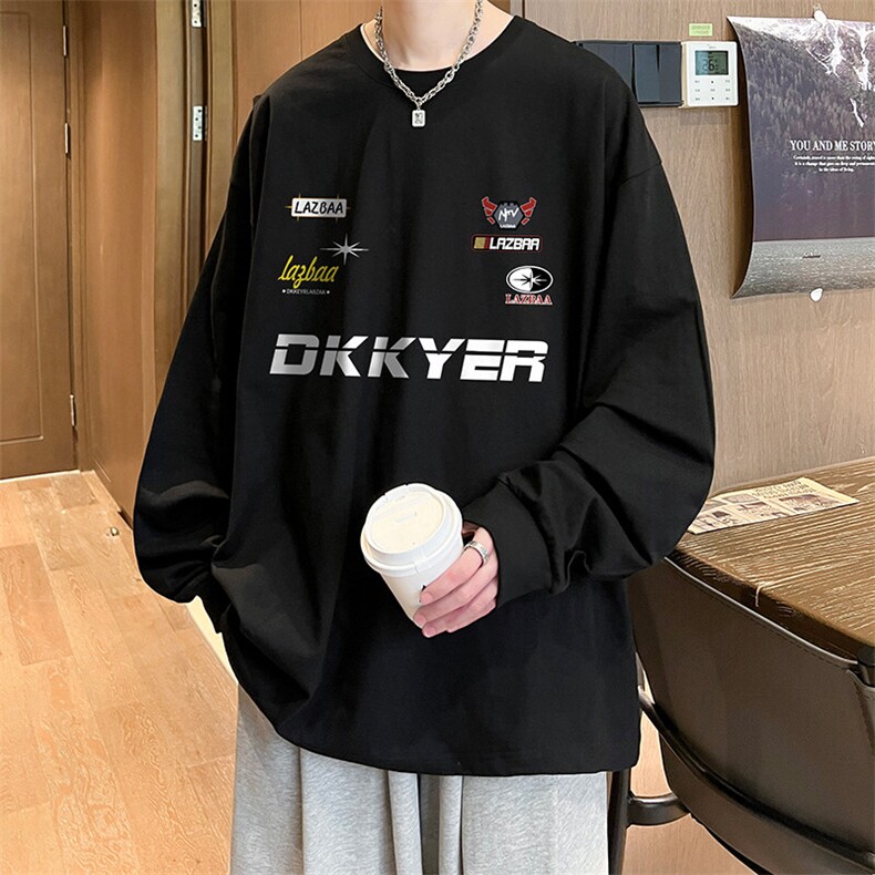抖音得物供货量大从优可提供视频美式长袖T恤CT728特P25,男装T恤,电商A486-1