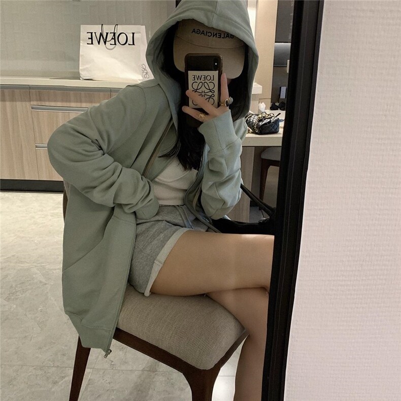 86132ro宽松卫衣开衫，女装卫衣/绒衫，XTZ style