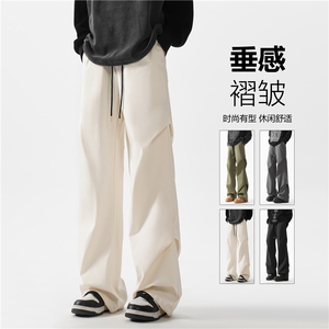 秋季新款户外休闲潮流褶皱垂感宽松冲锋裤B315-K24271-特p30控58图片