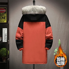 现货支持各种活动8XL-M大毛领棉衣男2023冬新款连帽撞色棉服棉袄，男装棉衣，钱塘717(原712)