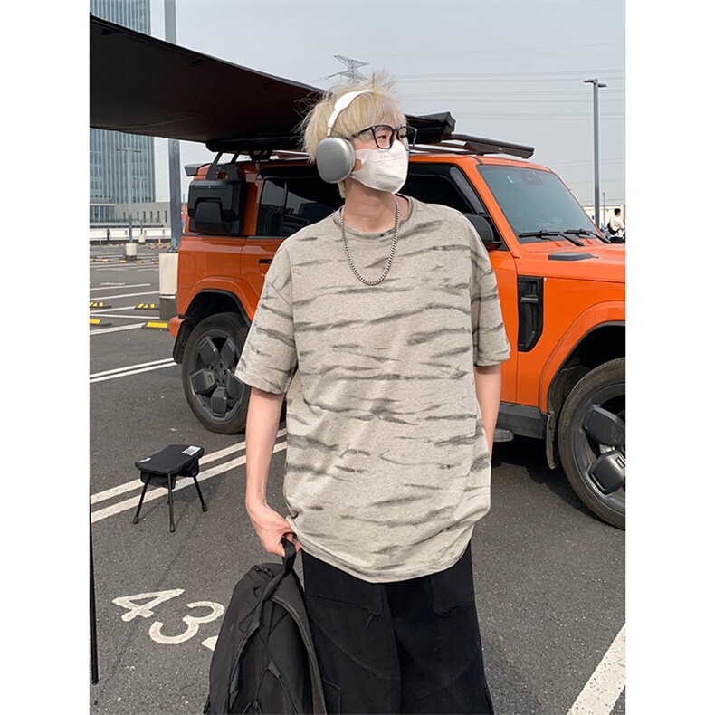 夏季潮牌扎染短袖T恤男宽松大码美式半袖体恤衫T3649-特价P30,男装T恤,电商A007