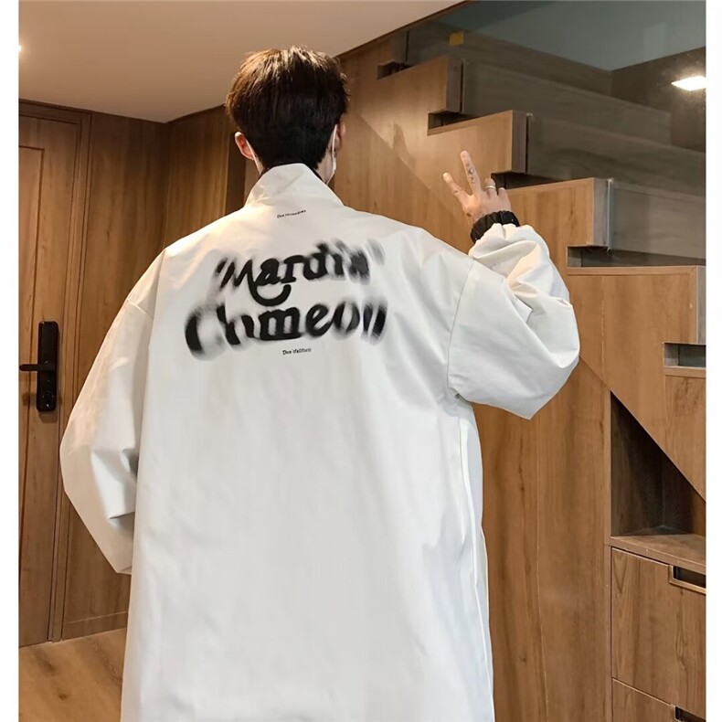 眩晕夹克外套两面可穿满天星冲锋衣痞帅机车服美式高街上衣F26图片