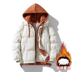 三防面料抖音品质10W件假两件卫衣加厚棉衣外套棉服BM888特P98，男装棉衣，电商A486