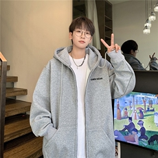 美式全棉400克连帽开衫宽松百搭休闲卫衣同步常规KS502-P50，男装卫衣，星座610B-1