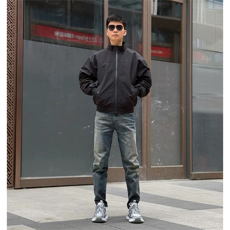 抖音得物休闲直筒牛仔裤男显显瘦宽松百搭美式复古水洗长裤AK13,男装牛仔裤,电商A443