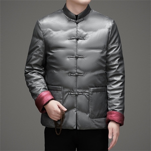 唐装90绒羽绒服男复古盘扣风羽绒服外套中式唐装TR2815-P190图片