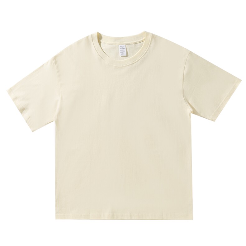 xcy-672#260克性价比超高2025夏季港风男女短袖T恤圆领情侣装,男装T恤,电商A109