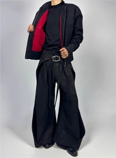 JK729-尺码M-3XL-特P56-美式解构剪裁倒三角水洗夹克外套（网图），男装夹克，星座1811B