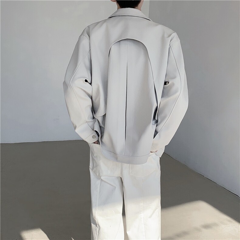 24秋冬男解构cleanfit老钱风设计感行政夹克外套JK51-P138图片