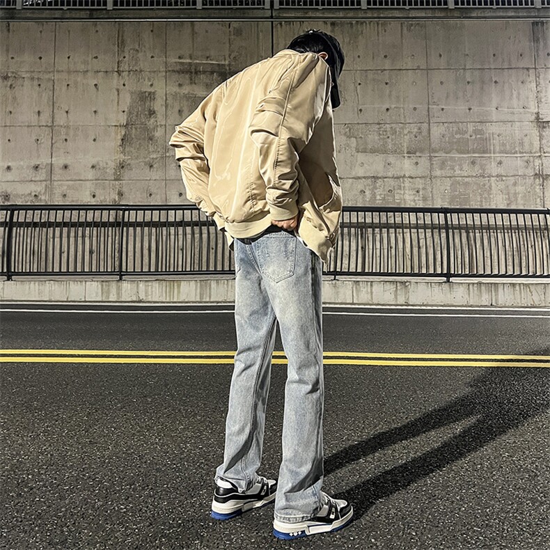 A178秋冬季牛仔裤男直筒修身显瘦百搭潮牌裤子740P40限价59,男装牛仔裤,电商A178