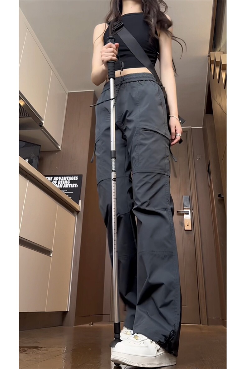 裤子男款秋冬季美式高街vibe机能风防水冲锋裤户外防水登山冲锋裤,男装工装外套,电商A309
